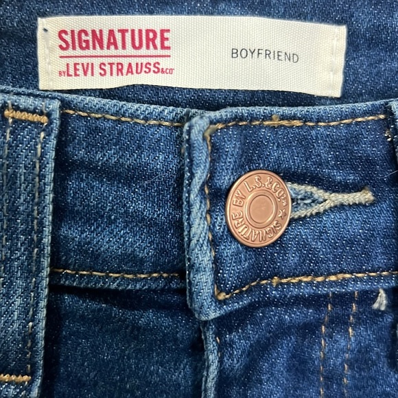 Levi’s Jean Boyfriend Cuffed Ankle Mid-rise Stretchy Signature Roll Slim Vintage - Picture 4 of 14